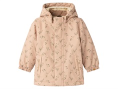 Lil Atelier rugby tan floral winter jacket